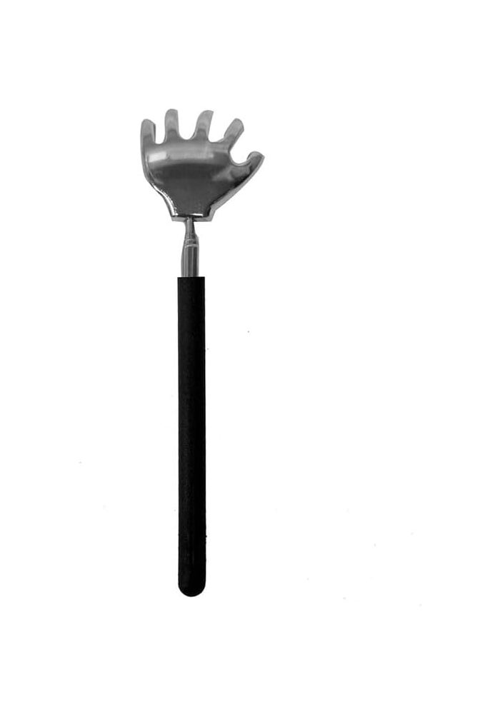DAISO Extendable Back Scratcher | Black & Silver | Telescopic Back Scratching Tool for Easy Reach - Image 3